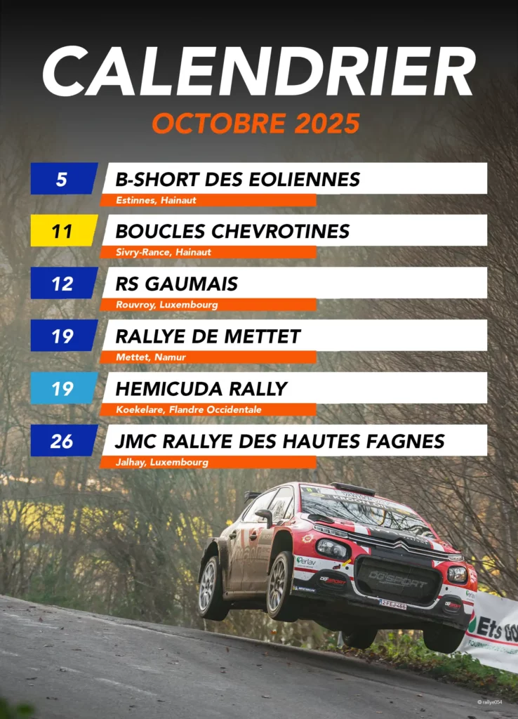 Calendrier - Saison 2025